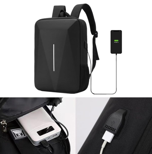 MOCHILA IMPERMEABLE ANTIRROBO CON USB