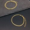 2x1 Juego de pulseras de cadena de acero inoxidable