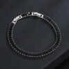 Pulsera con cubos brillantes negros