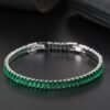 Pulsera con cubos brillantes verdes