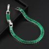 Pulsera con cubos brillantes verdes