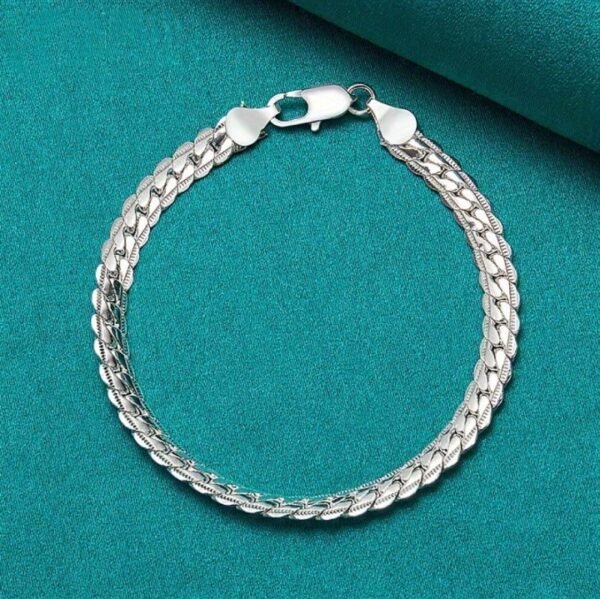 Elegante pulsera de hombre de plata de ley 925 - Regalo perfecto