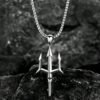 Cadena Tridente Silver para Hombre – Collar de Acero Inoxidable Estilo Poder