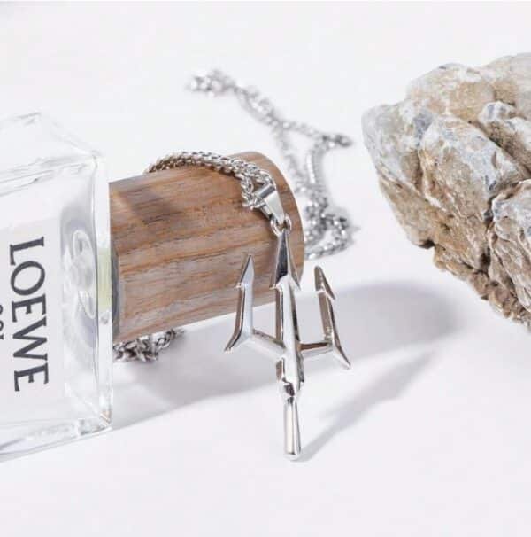 Cadena Tridente Silver para Hombre – Collar de Acero Inoxidable Estilo Poder