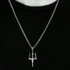 Cadena Tridente Silver para Hombre – Collar de Acero Inoxidable Estilo Poder