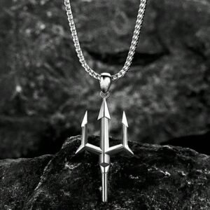 Cadena Tridente Silver para Hombre – Collar de Acero Inoxidable Estilo Poder