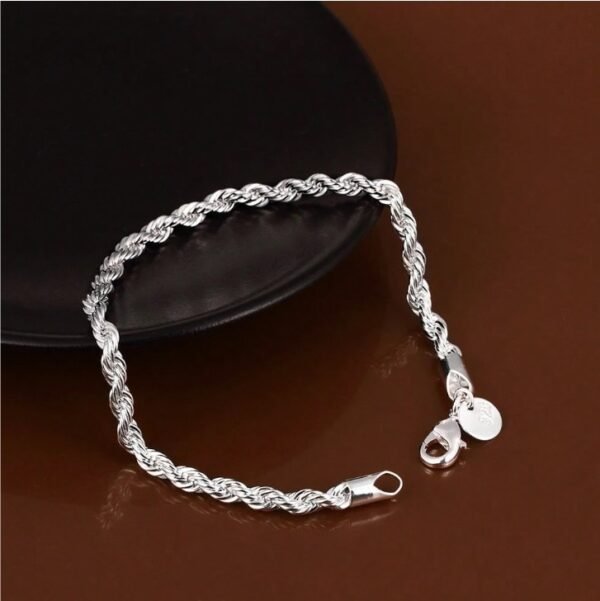 Pulsera plata 925 retorcida- 20cm