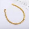 Pulsera de cadena con relieve chapada en oro de 18 k- 20cm