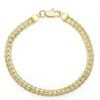 Pulsera de cadena con relieve chapada en oro de 18 k- 20cm